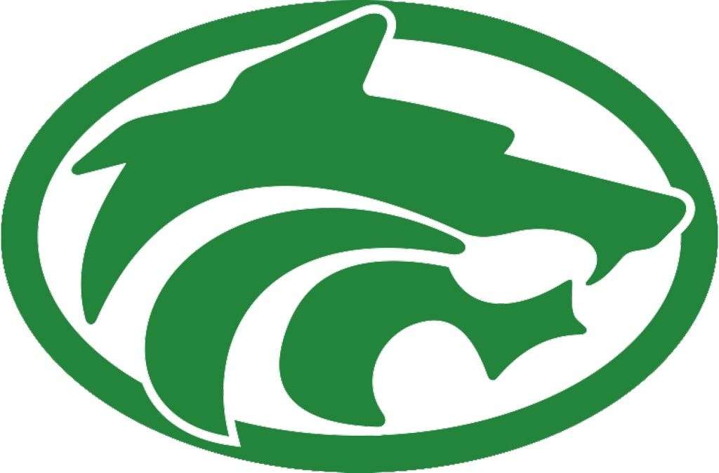 Buford Green Wolf Head Logo in Oval Frame